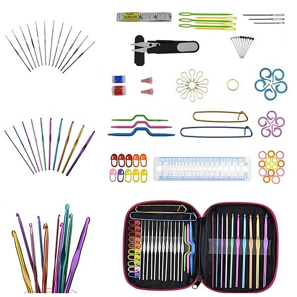 100 Uds ganchos de ganchillo de aluminio tejido artesanal suéter juego de agujas de coser 2025 - $10.99 –P3