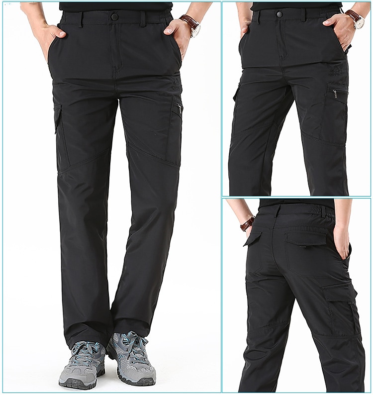 Homens Calças de Trilha Calças forradas de lã Casaco de inverno Calças Softshell Militar Inverno Outono Ao ar livre Térmico / Quente A Prova de Vento Bolso multi Redutor de Suor Calças Cintura de 2026 por $52.99 –P11