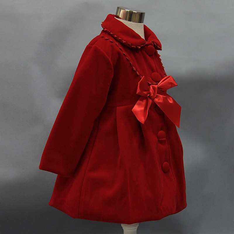 Voor meisjes 3D Kinder winterjas Effen Wollen jas Lange mouw Herfst Winter leuke Style Aanbiddelijk Katoen Kinderen 2-8 jaar School Dagelijks Normale pasvorm 2025 - $34.99 –P3