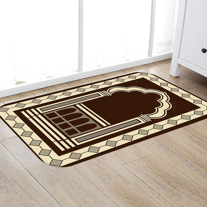muslimsk bønneteppe flanell baderomstepper tepper badematte badetepper anti-skli kjøkkenmatter baderomsmatte baderomstepper for halloween-dekorasjon 2025 - $30.99 –P1