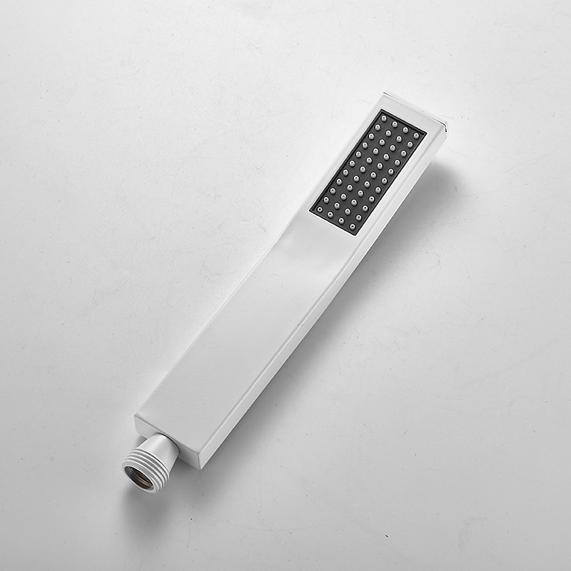 Rubinetto Vasca Doppia Bocca A Parete Bianco, Miscelatore Riempimento Vasca Rubinetto In Ottone Con Doccetta A Mano, Valvola In Ceramica Comando Monocomando del 2025 a $161.99 –P11