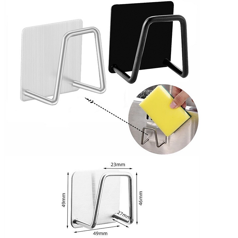 Estante de esponja para fregadero 304, estante de almacenamiento de drenaje, estante de almacenamiento de acero inoxidable para cocina, soporte organizador de trapo de bola, estante de almacenamiento 2025 - $5.99 –P3