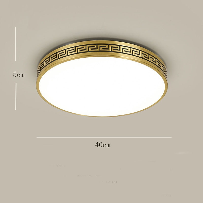 Plafoniere design cerchio 40cm rame ottone moderne 220-240v del 2026 a $223.19 –P7
