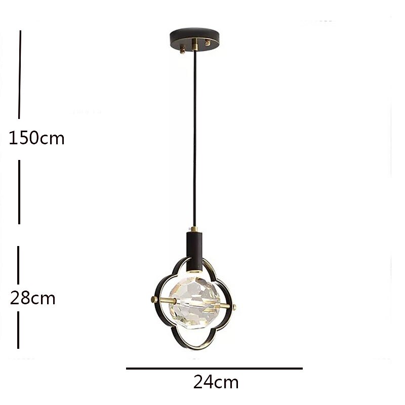 24cm pendel lanterne design pendel lys kobber messing moderne 220-240v 2026 - $599.99 –P7