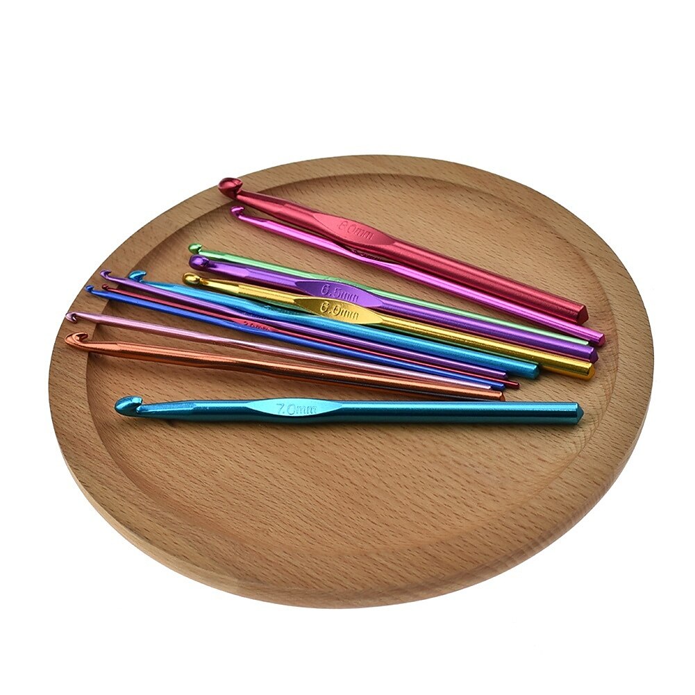100 Uds ganchos de ganchillo de aluminio tejido artesanal suéter juego de agujas de coser 2025 - $10.99 –P5