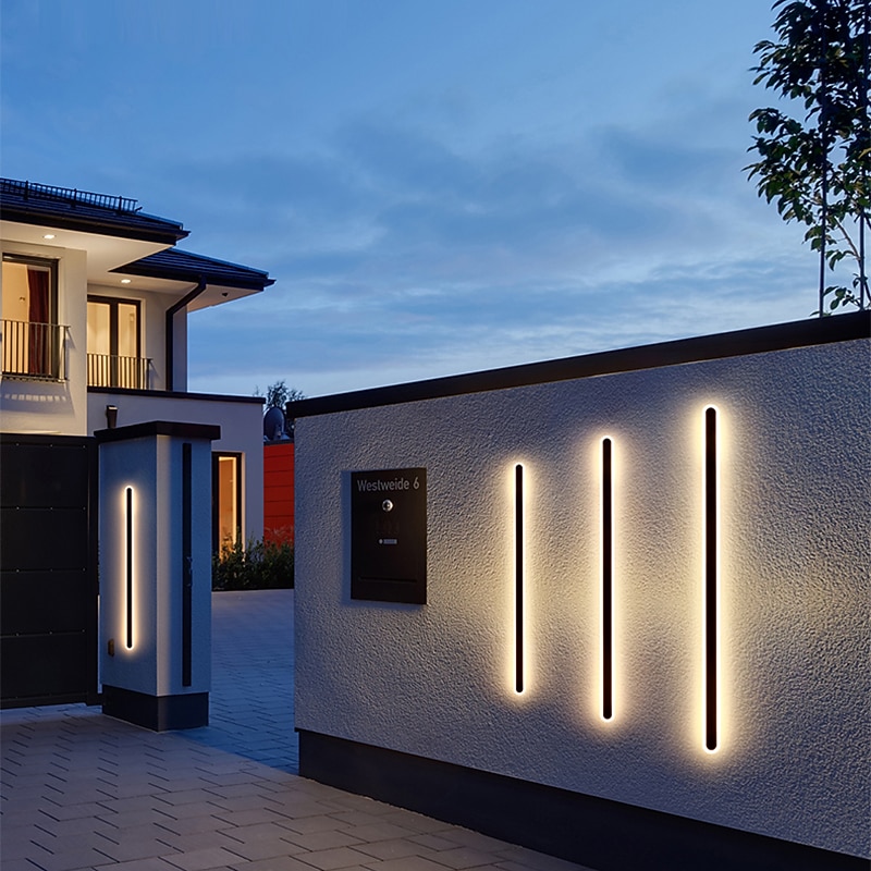 LED Estilo nórdico Iluminación para pared exterior Lámparas de pared para interiores Sala de estar Al Aire Libre Metal Luz de pared IP65 85-265V 25 W 2025 - $279.19 -P7