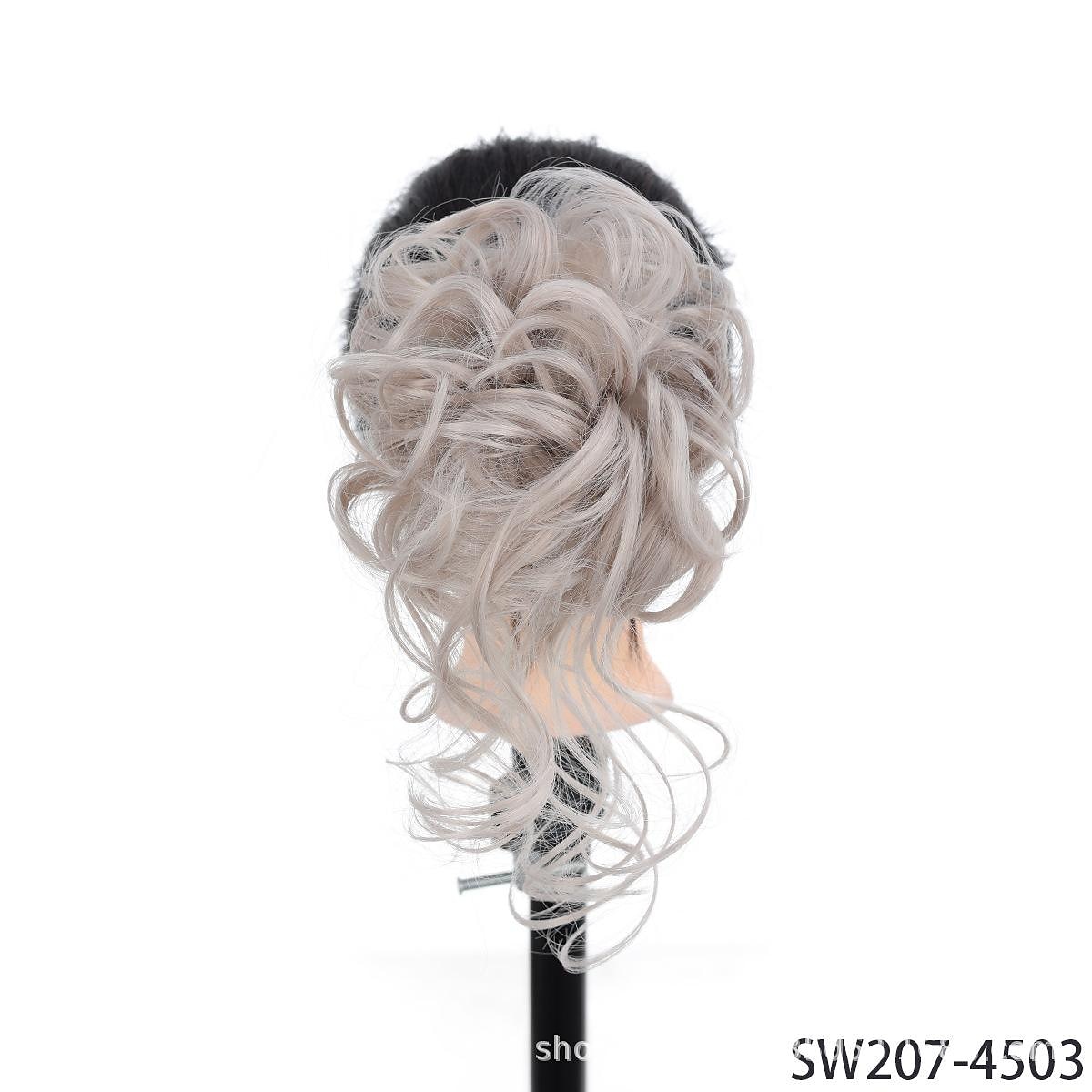 commercio estero fibra chimica sintetica lazy catch clip capelli anello bocciolo di fiore testa a sfera ragazza naturale soffice barba lunga moda parrucca del 2025 a $11.49 –P13