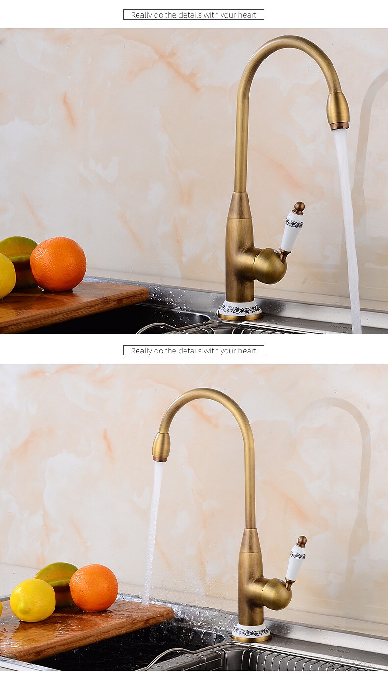 Rubinetto per lavabo da bagno - rubinetti / rubinetteria monocomando monocomando in ottone antico diffuso del 2025 a $89.99 –P4