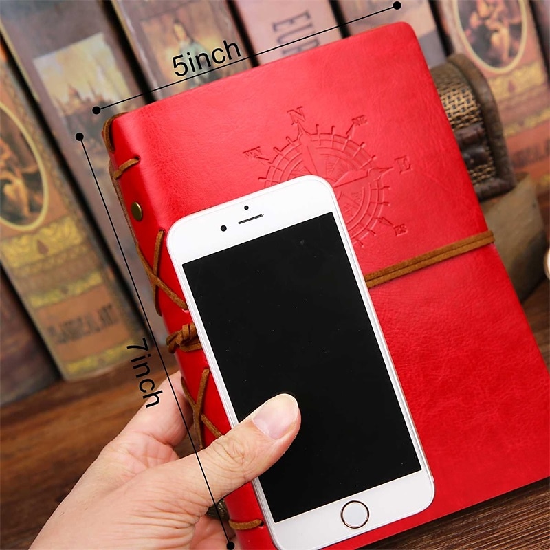 Travel Journal Notebooks Vintage PU Leather Note Book Quality Paper No Lines Thick and Smooth to Write in A6 Refillable Notebook 7 by 5 Inches 80 Sheets, Back to School Gift 2025 - $8.99 –P5