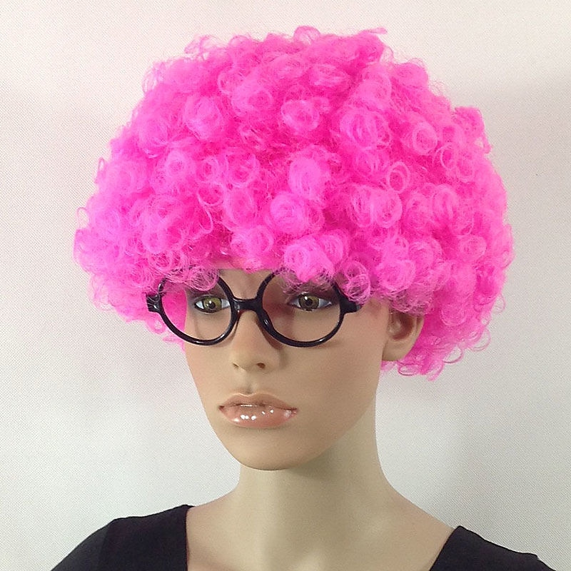 Fans Parykk Farge Cosplay Parykk Burlesque Klovn Det Yaki Afro Krøllete Bob Parykk Medium Lengde Beige Syntetisk Hår Barns Cosplay Kreativ Morsom Rød Karneval Festival Halloween Parykker 2025 - $12.49 –P8