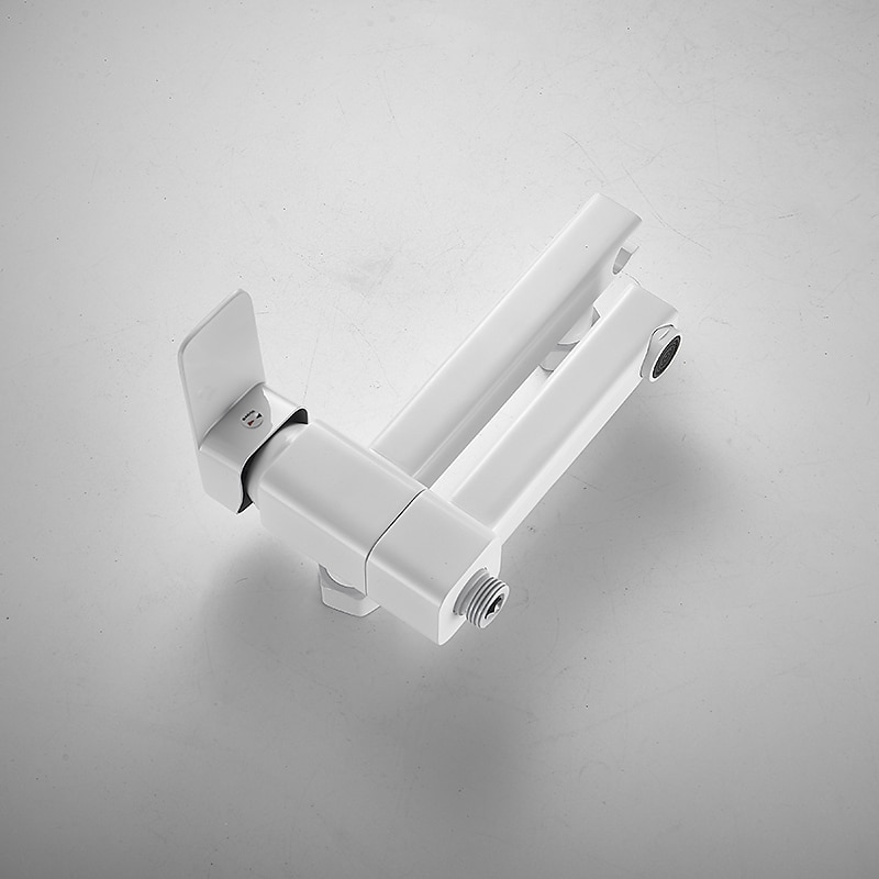 Rubinetto Vasca Doppia Bocca A Parete Bianco, Miscelatore Riempimento Vasca Rubinetto In Ottone Con Doccetta A Mano, Valvola In Ceramica Comando Monocomando del 2025 a $161.99 –P8