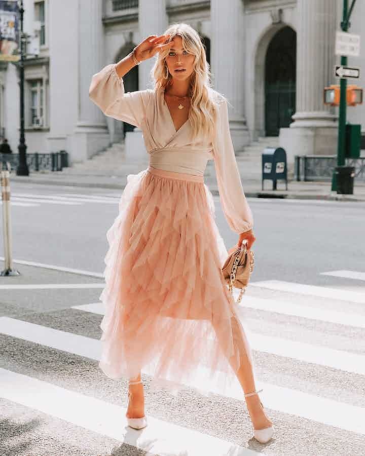 dámské swingové pracovní sukně tutu midi sukně plisované tyl jednobarevné kancelář / kariéra ulice podzim / podzim elegantní vintage móda černá růžová béžová šedá 2025 - $23.99 –P12