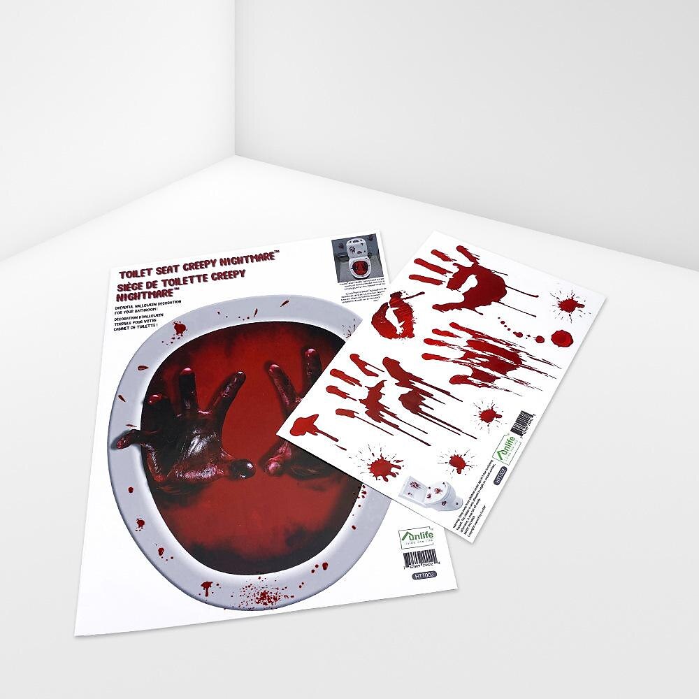 halloween vanntett halloween horror natt blod hånd toalett klistremerke skrekk halloween serie skjelett gresskar heks 2025 - $7.99 –P4