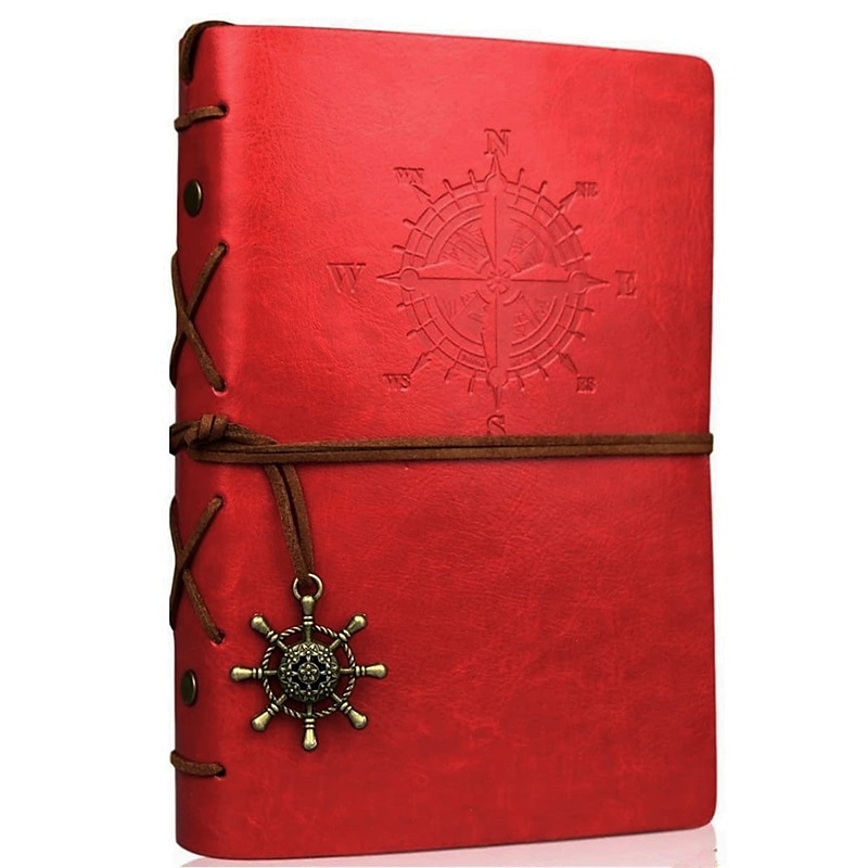 Travel Journal Notebooks Vintage PU Leather Note Book Quality Paper No Lines Thick and Smooth to Write in A6 Refillable Notebook 7 by 5 Inches 80 Sheets, Back to School Gift 2025 - $8.99 –P1