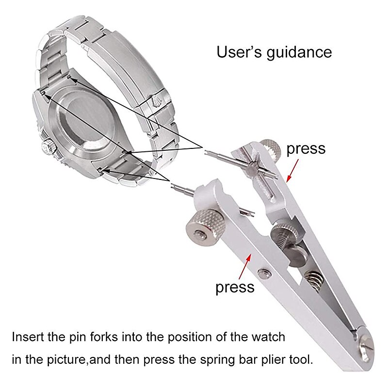 Silver 4/6/8 Needles V-Shaped Raw Ear Pliers Watch Repair Tool Raw Ear Strap Disassembly Pliers Accessories 2025 - $19.99 –P10