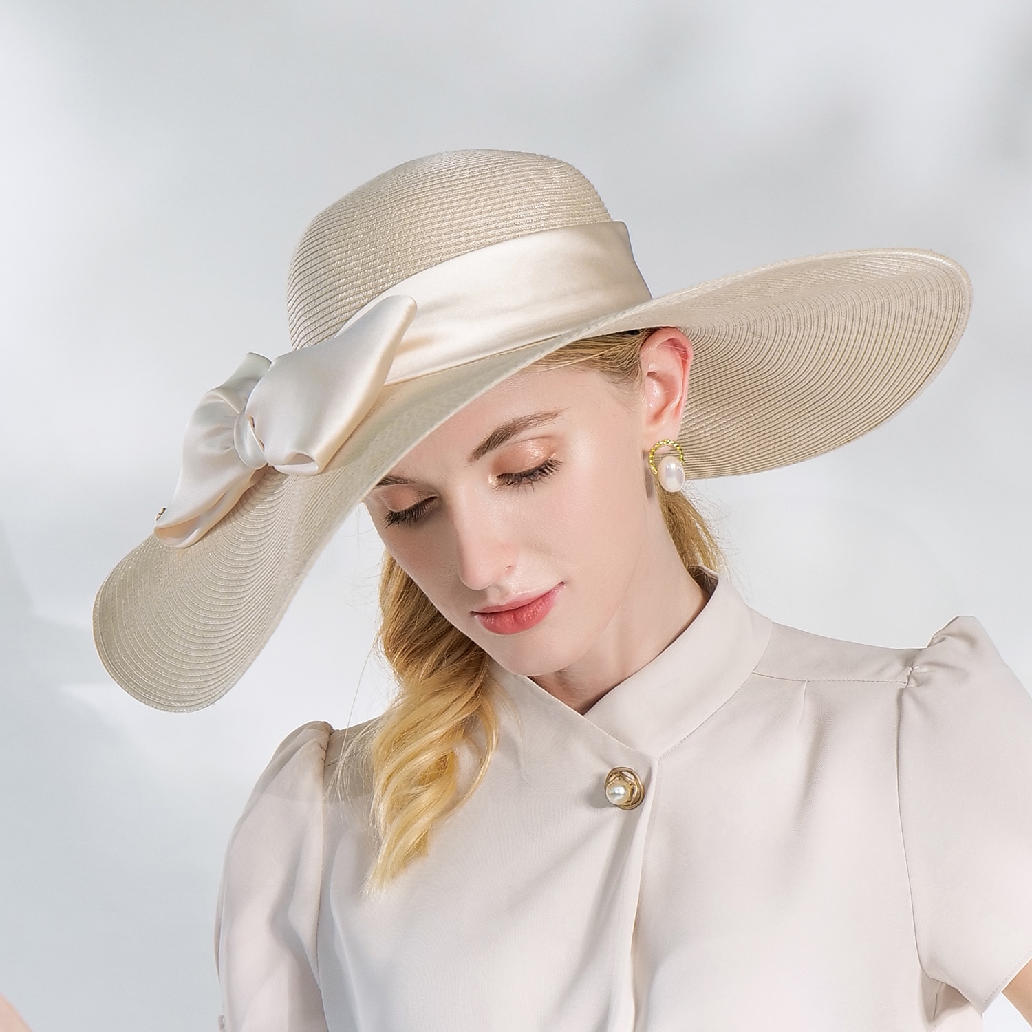 Elegante Retro Vintage Derby Peça para Cabeça Chapéus Chapéu de Igreja Senhora Mulher nobre Fantasia Mulheres Dia dos namorados Derby Festa de Casamento Plastrão Adulto Chapéu Primavera Verão de 2026 por $85.99 –P2