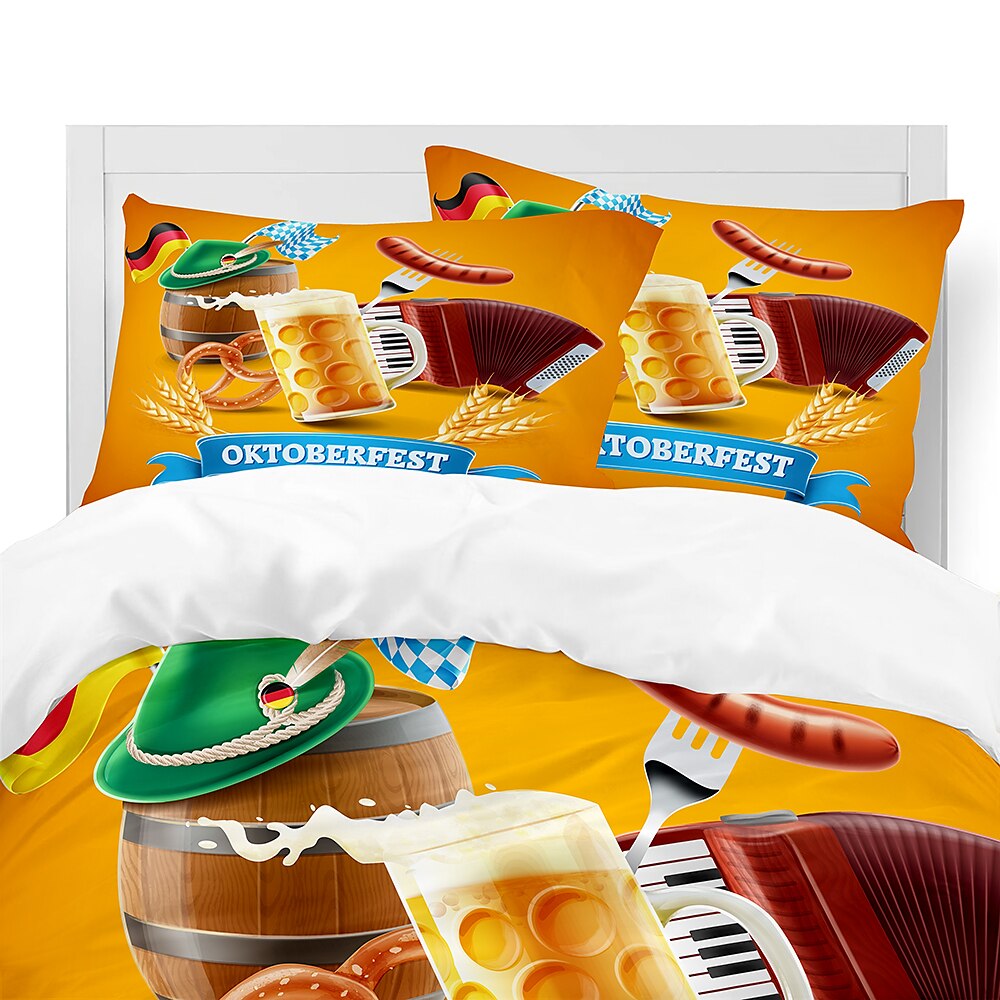 oktoberfest beer festival 3-delt dynetrekk sett hotellsengesett dynetrekk inkluderer 1 dynetrekk, 2 putevar for dobbeltrom/dronning/konge(1 putevar for tvilling/enkeltrom) 2025 - $45.99 –P3