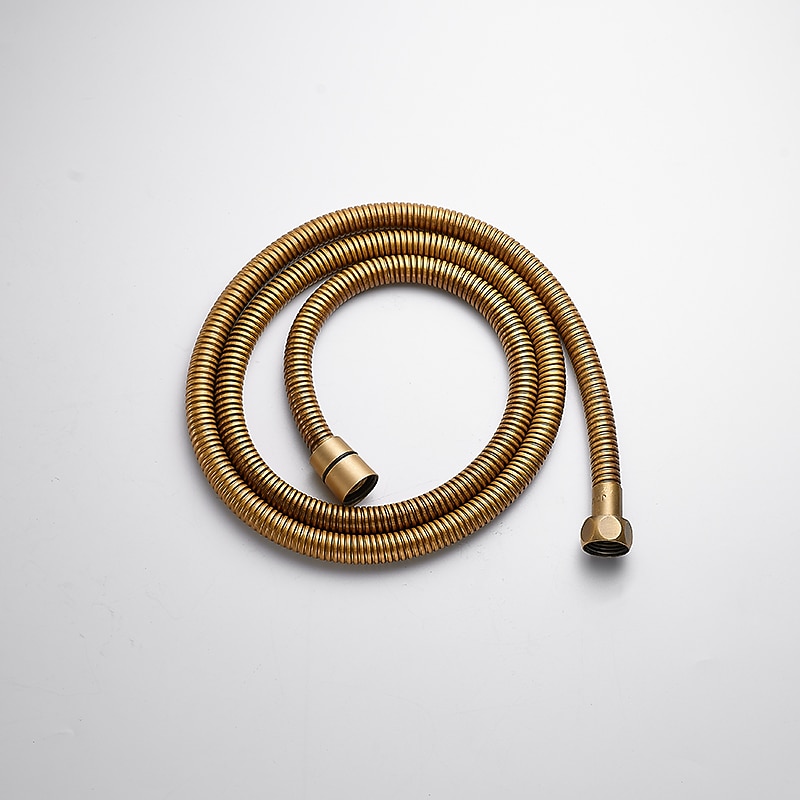 vintage kylpyammehana kaksoisputki seinään kiinnitettävä kultainen, kylpyammeen täyttöhana messinkihana, jossa käsisuihku, keraaminen venttiili yhden kahvan ohjaus 2026 - $203.99 –P7