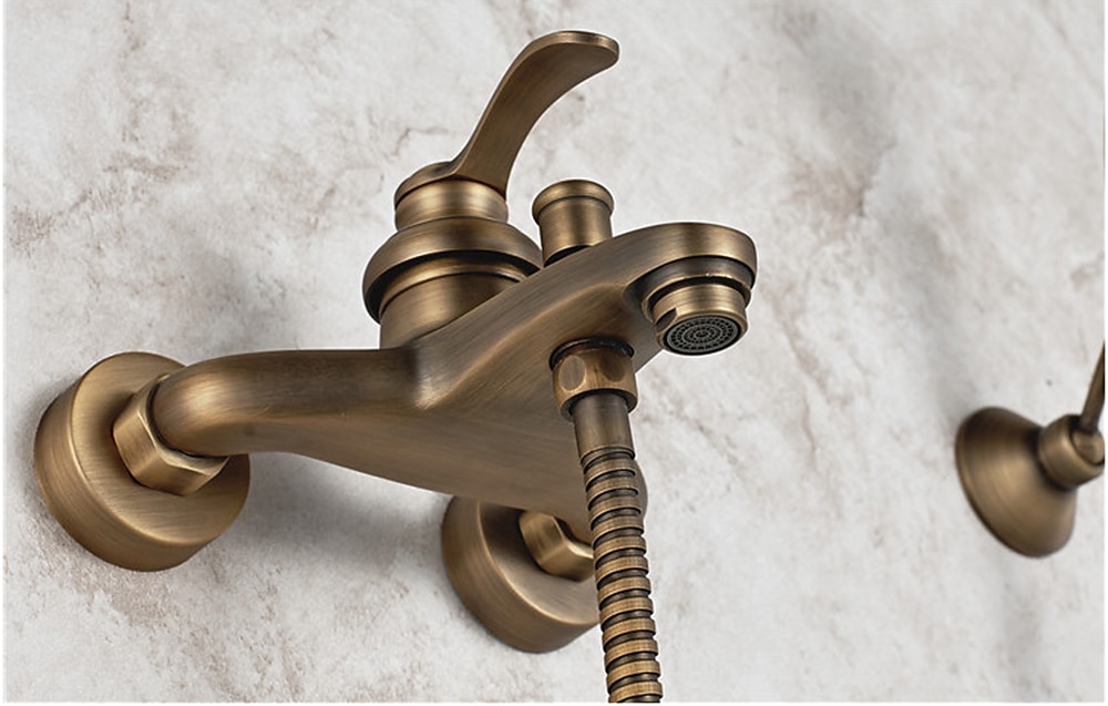robinet de douche, robinet de douche en laiton antique setrainfall poignée unique trois trous système de douche antique valve en céramique mitigeurs de bain douche avec interrupteur d'eau chaude et de 2026 ? $184.99 –P2