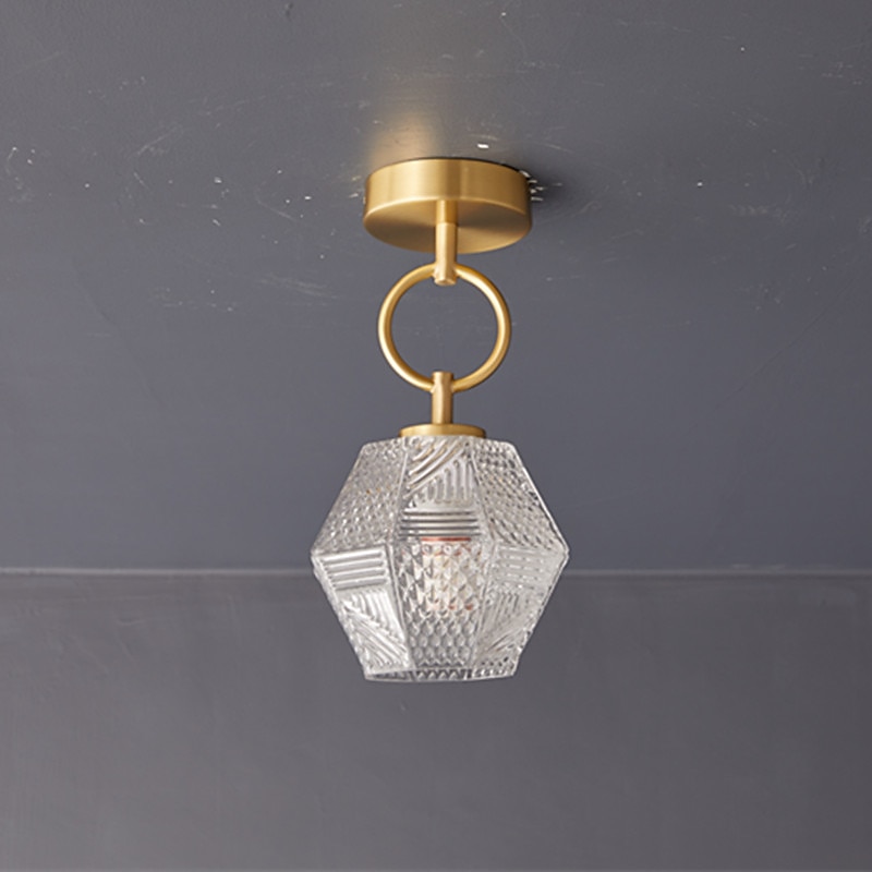 Mini lámpara de techo de montaje empotrado, cristal cerca de las luces del techo, luces de pasillo Lámparas de techo de montaje empotrado de cristal Candelabro de techo dorado (sin bombilla) 2025 - $162.99 –P6