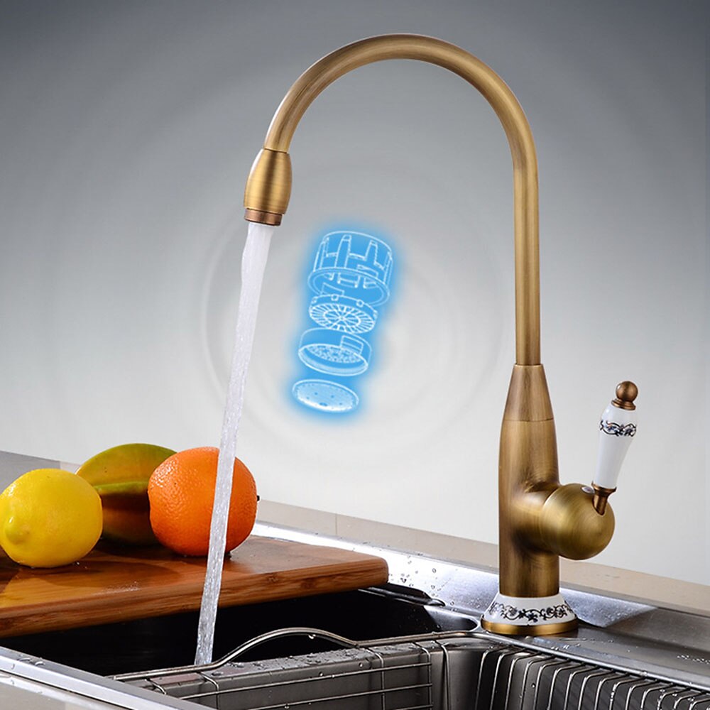 Rubinetto per lavabo da bagno - rubinetti / rubinetteria monocomando monocomando in ottone antico diffuso del 2025 a $89.99 –P3