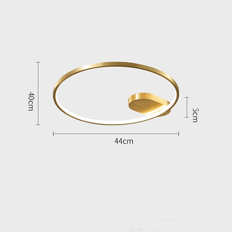40 cm tre colori dimmerabile plafoniera da incasso plafoniera a led in rame plafoniera moderna rotonda plafoniera paralume in acrilico lampada da soffitto per soggiorno corridoio del 2025 a $237.59 –P9