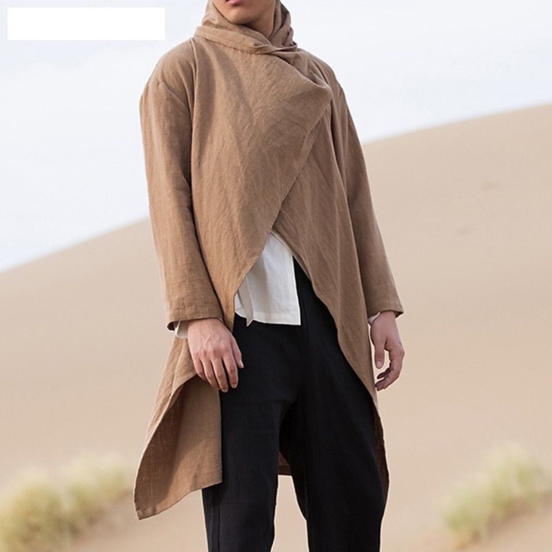 Herren Wintermantel übergangsjacke Trenchcoat Umhang / Capes Urlaub Geschäft Frühling Herbst Baumwollmischung Schnelltrocknend Leicht Oberbekleidung Bekleidung Streetwear Stilvoll ohne Druck Einfarbig 2025 - $30.99 –P3