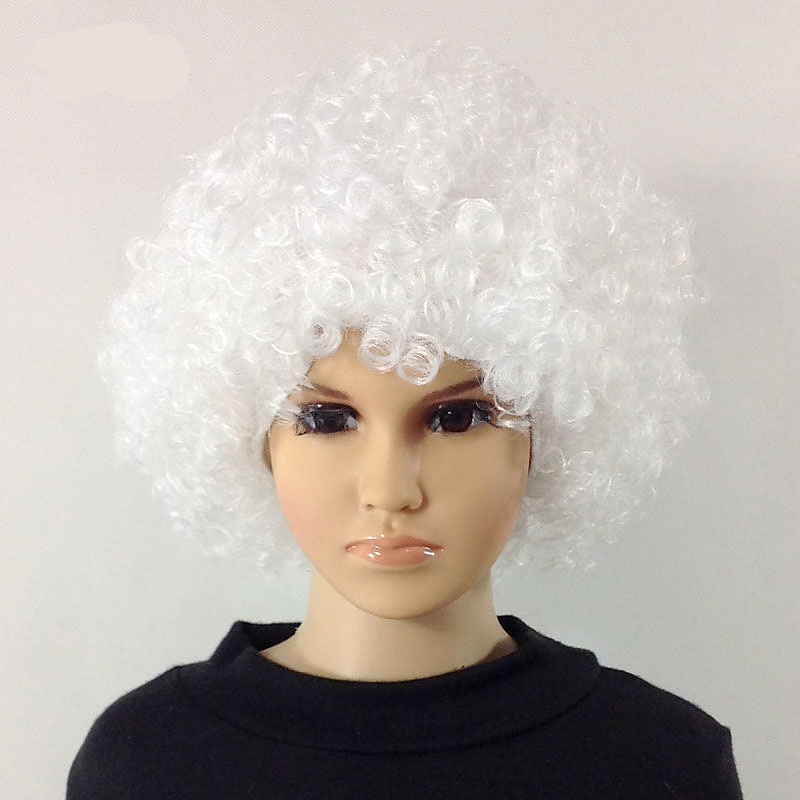 Fans Parykk Farge Cosplay Parykk Burlesque Klovn Det Yaki Afro Krøllete Bob Parykk Medium Lengde Beige Syntetisk Hår Barns Cosplay Kreativ Morsom Rød Karneval Festival Halloween Parykker 2025 - $12.49 –P4