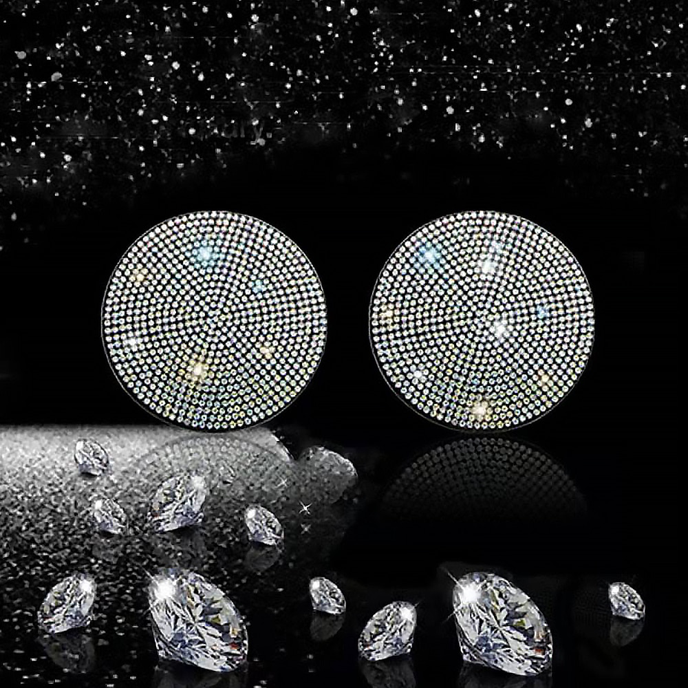 2pcs Bling Car Cup Holder Coaster 2.75 inch Anti-Slip Shockproof Universal Fashion Vehicle Car Coasters Insert Bling Rhinestone Auto Automotive Interior Accessories for Women 2025 - $11.99 –P11
