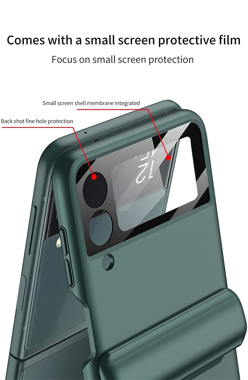 Phone Case For Samsung Galaxy Z Flip 5 Z Flip 4 3 2 Back Cover Portable Magnetic Full Body Protective Solid Colored TPU 2025 - $28.99 –P7