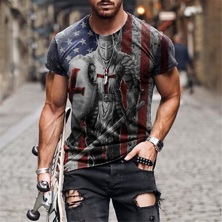 The Last Templar Crusader Knights Templar Crusader T-shirt Cartoon Manga Anime 3D Retro Graphic For Couple's Men's Women's Adults' 3D Print 2025 - $17.99 –P6