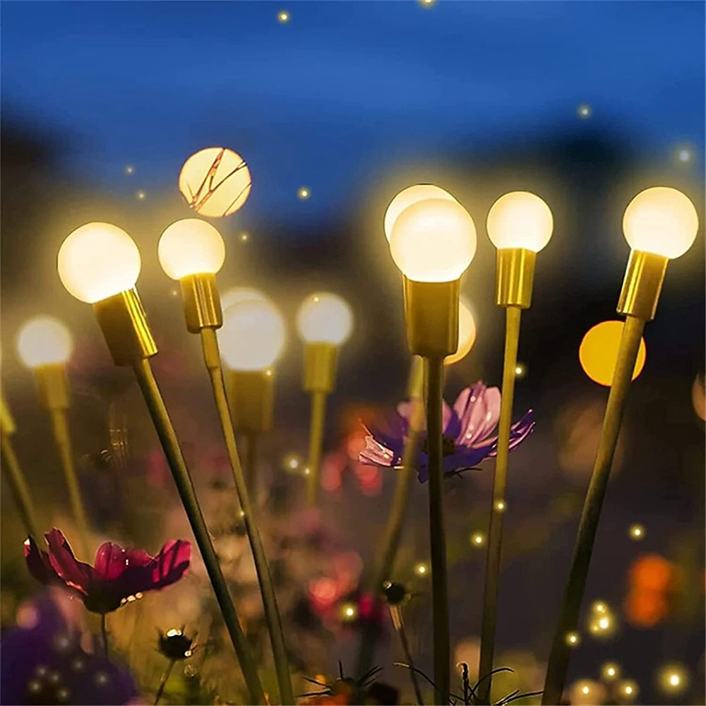 2ks solární zahradní světla starburst kymácející se aktualizační světla 10 led solární led světlo venkovní zahradní světla ohňostroj světluška kymácející se světlo krajinářské osvětlení pro cestu 2025 - $15.99 –P3