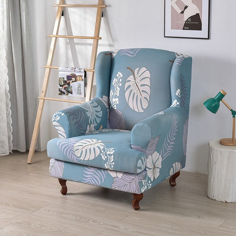 1 Set of 2 Pieces Stretch Wingback Chair Cover Floral Printed Wing Chair Slipcovers Spandex Fabric Wingback Armchair Covers with Elastic Bottom for Living Room Bedroom Decor 2025 - $47.99 –P14