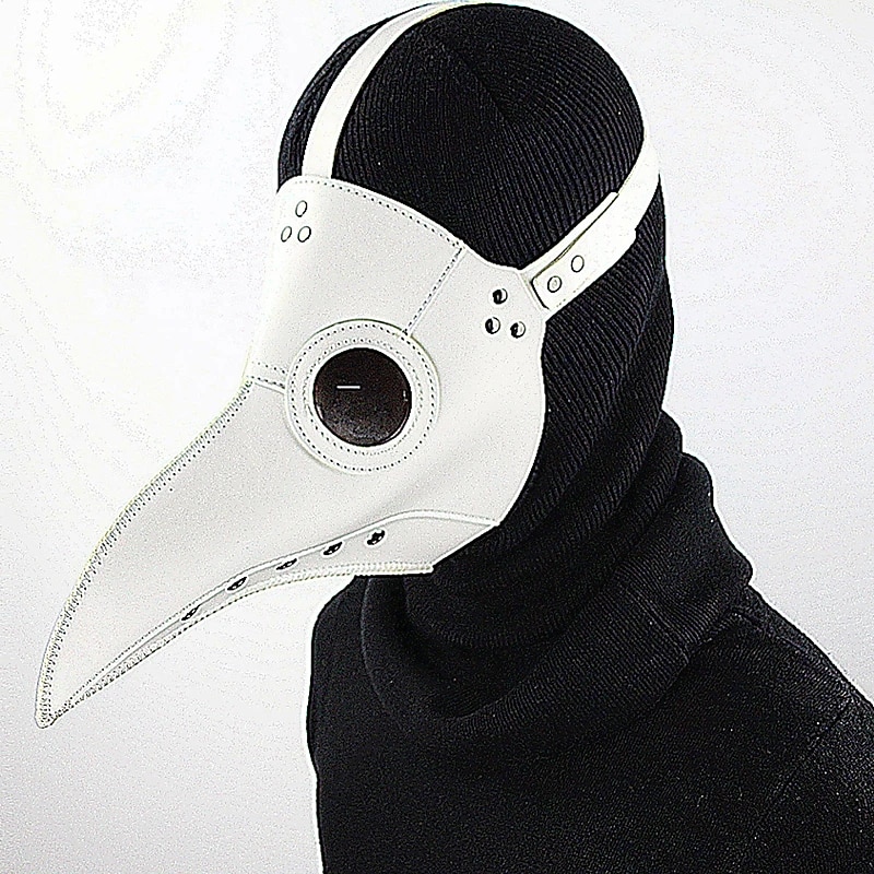 engraçado medieval peste steampunk médico pássaro máscara látex punk cosplay máscaras bico adulto festival evento cosplay adereços branco preto para o halloween de 2025 por $26.99 –P5