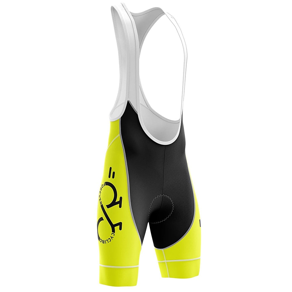 Herren Rennradhosen Radhose kurz mit Trägern Bib Shorts Fahhrad Unten MTB Mountain Rennrad Sport Graphic 3D-Pad Radfahren Atmungsaktiv Schnelltrocknend Schwarz Weiß Polyester Spandex Bekleidung 2025 - $21.99 –P5
