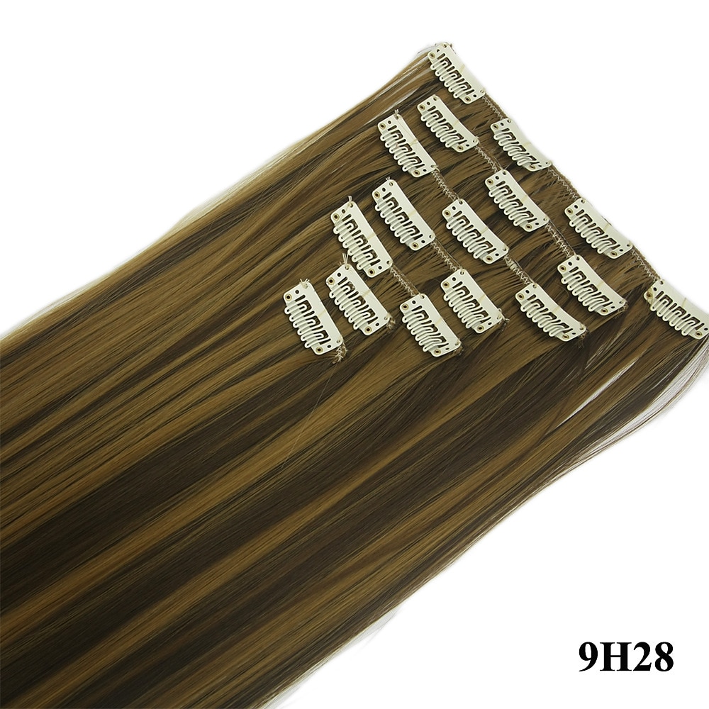 Yaki Straight Synthetic Hair 24 inch Hair Extension Clip In / On 1pc / pack Smooth Women's Girls' 2025 - $18.49 –P3