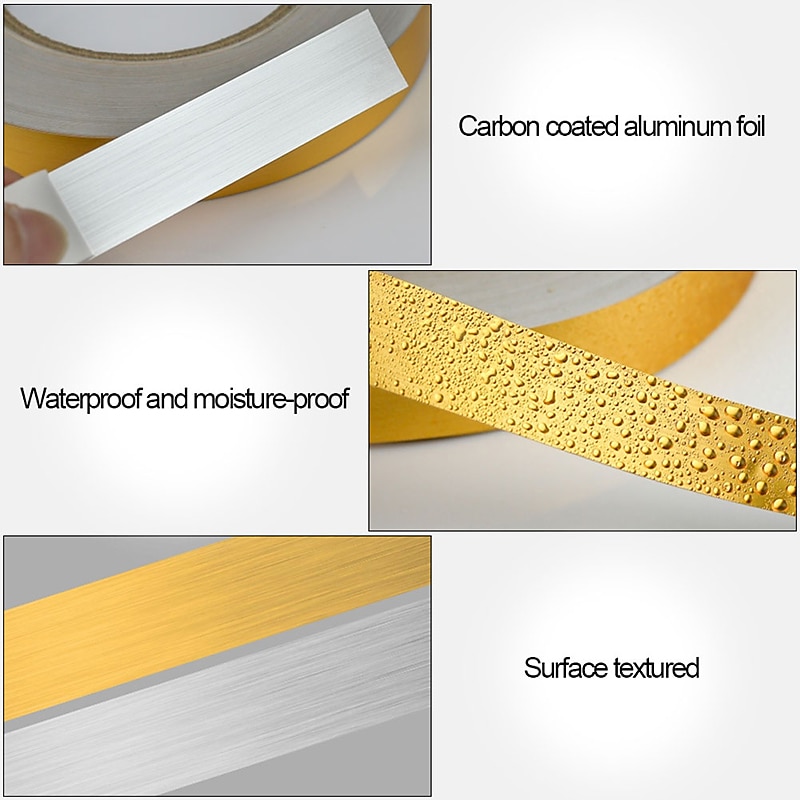50m/166 Ft Tile Stickers Decorative Floor Wall Sticker Foil Line Peel and Stick Adhesive Waterproof Gap Cover for Kitchen Bathroom Living Room Bedroom 2025 - $8.99 –P8