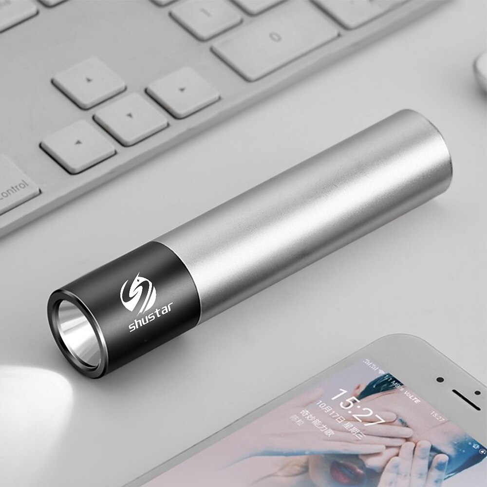 2 csomag mini led zseblámpa usb újratölthető 3 világítási mód vízálló zseblámpa teleszkópos zoom stílusos hordozható öltöny éjszakai világításhoz 2025 - $13.49 –P3
