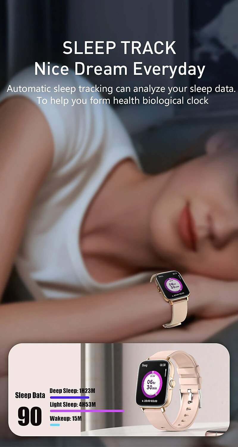 Smart Watch 1.7 inch Smartwatch Women Bluetooth Answer Call IP67 Waterproof Heart Rate Sleep Tracking Blood Oxygen Ai Voice Control for Android iOS Phone 2025 - $47.99 –P7