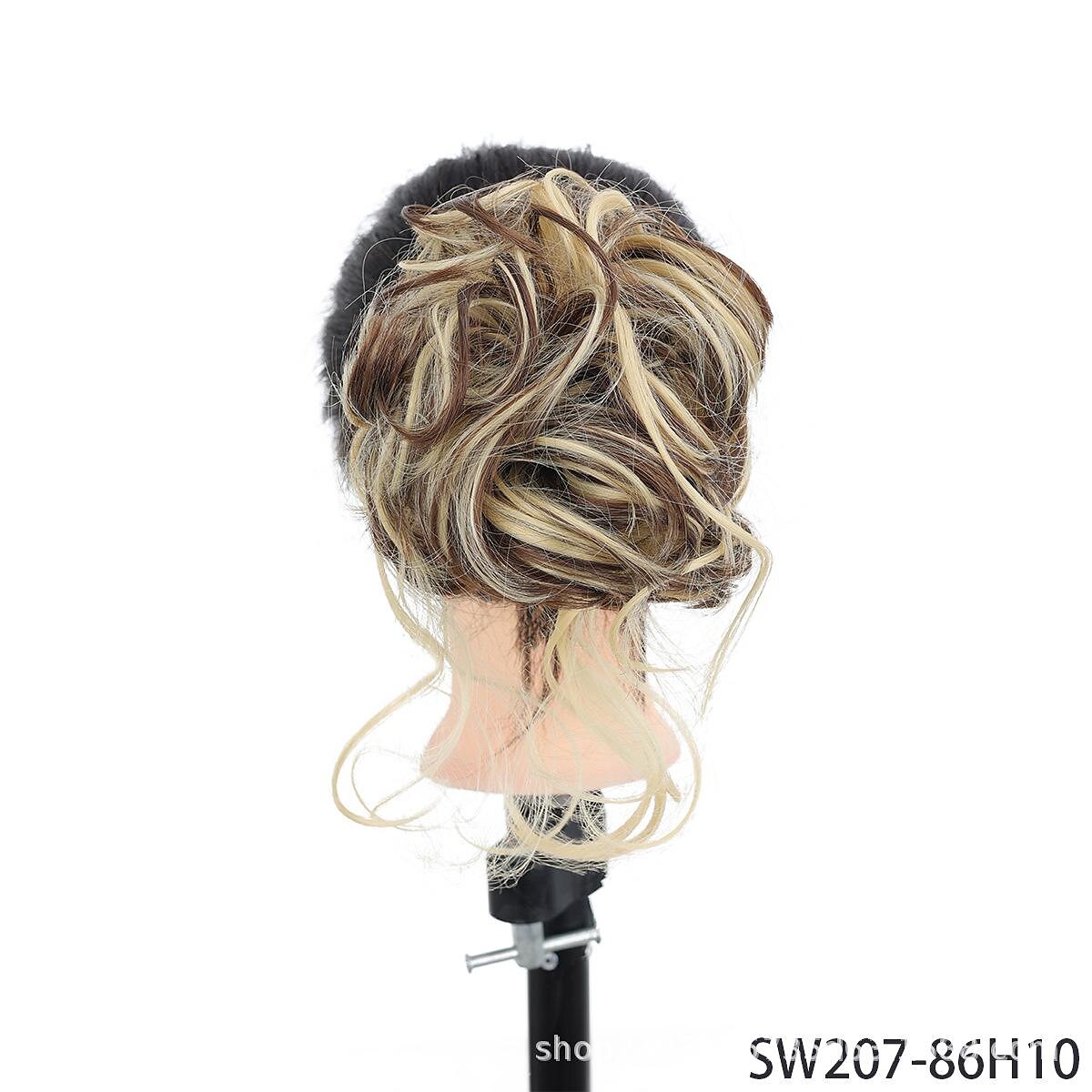 commercio estero fibra chimica sintetica lazy catch clip capelli anello bocciolo di fiore testa a sfera ragazza naturale soffice barba lunga moda parrucca del 2025 a $11.49 –P10