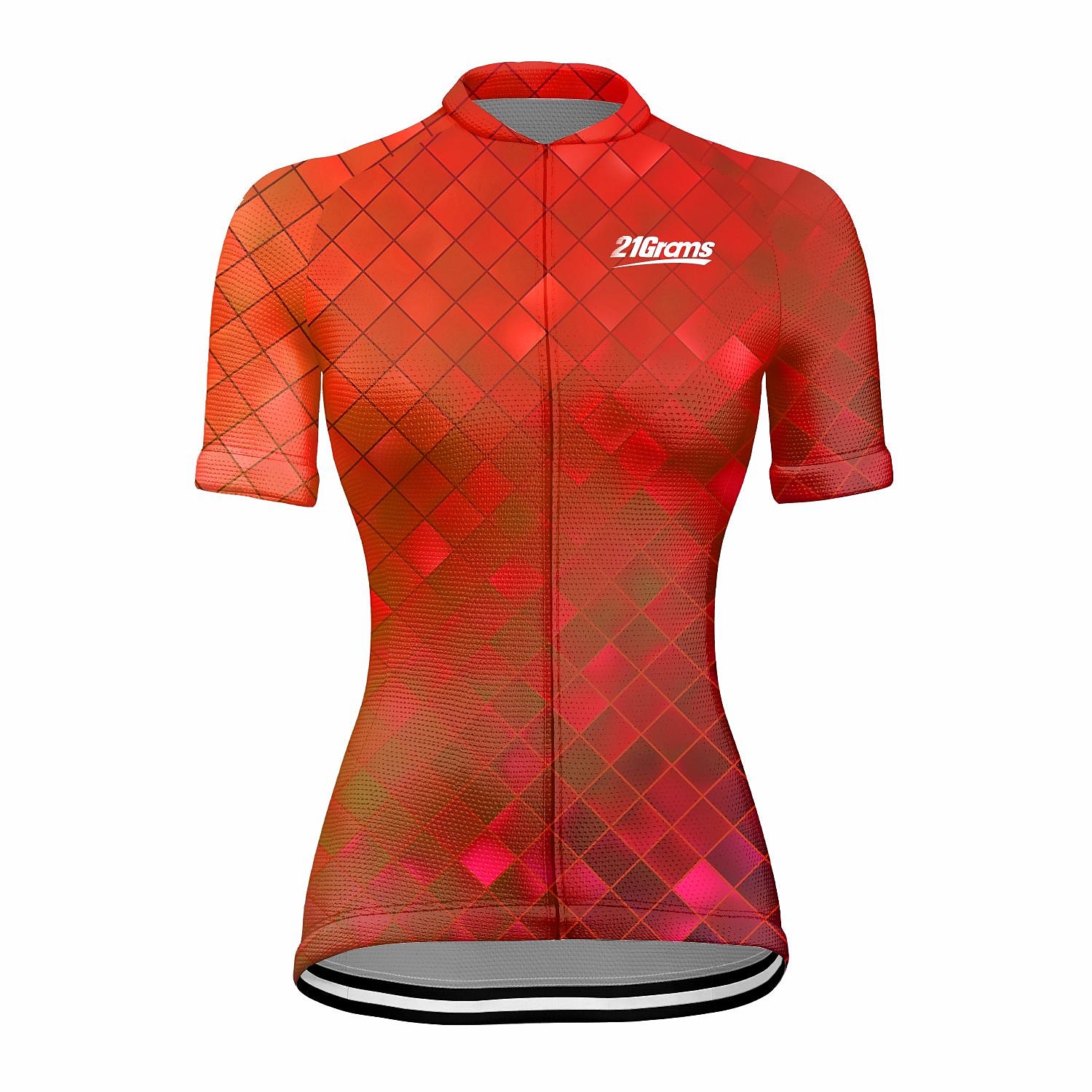 Damen Radtrikot Geometrisch Kurzarm Fahhrad Trikot Oberteil mit 3 Gesäßtaschen Mountainbike MTB Straßenradsport Schnelltrocknend Reflektierende Streifen Rückentasche Feuchtigkeitsableitend Sport Rot 2026 - $30.99 –P7