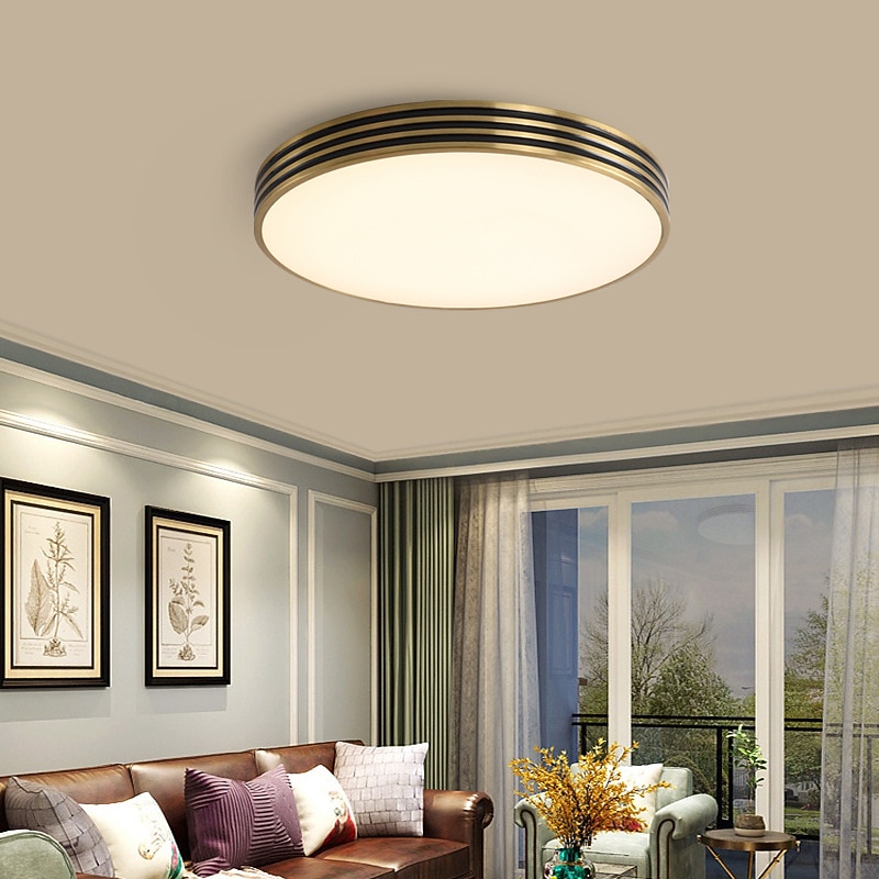 40 cm Circle Design Ceiling Lights Copper Brass Modern 220-240V 2026 - $172.99 –P7