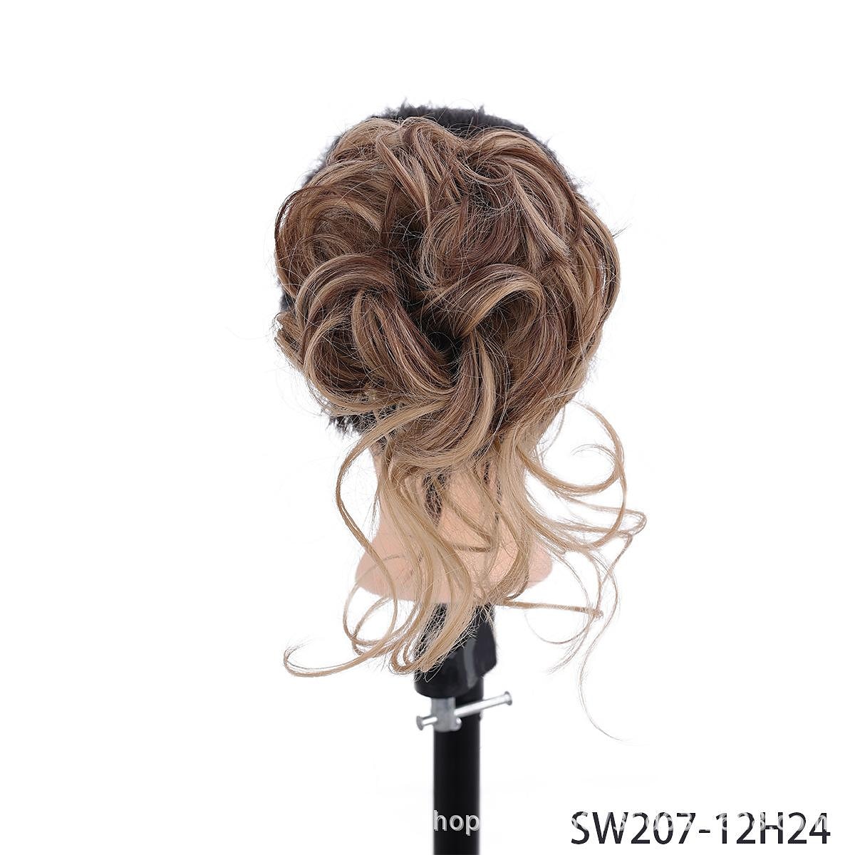 commercio estero fibra chimica sintetica lazy catch clip capelli anello bocciolo di fiore testa a sfera ragazza naturale soffice barba lunga moda parrucca del 2025 a $11.49 –P14
