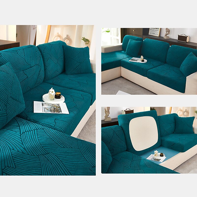 Capa de almofada de assento de sofá elástico capa de sofá elástica poltrona loveseat 4 ou 3 lugares cinza liso sólido macio durável lavável de 2025 por $4.99 –P8