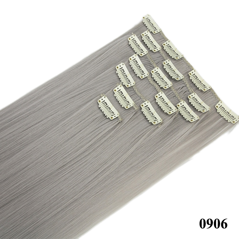 Yaki Straight Synthetic Hair 24 inch Hair Extension Clip In / On 1pc / pack Smooth Women's Girls' 2025 - $18.49 –P6