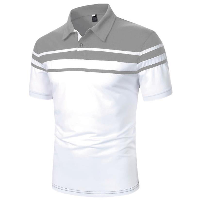 Men's Polo Shirt Golf Shirt Outdoor Business Classic Short Sleeves Fashion Designer Color Block Striped Classic Style Summer Spring Regular Fit Black Navy Blue Blue Brown Green Gray Polo Shirt 2025 - $16.49 –P4