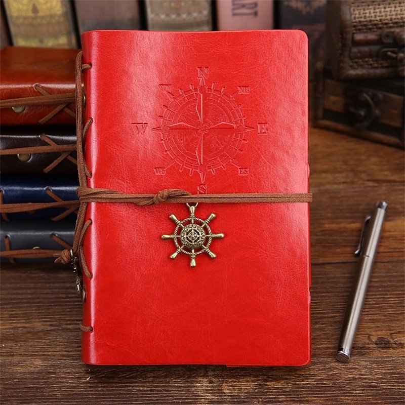 Travel Journal Notebooks Vintage PU Leather Note Book Quality Paper No Lines Thick and Smooth to Write in A6 Refillable Notebook 7 by 5 Inches 80 Sheets, Back to School Gift 2025 - $8.99 –P4