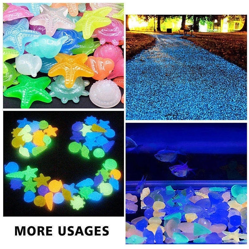 90db/csomag kültéri udvar világító kövek kerti kavicsok sötétben világítanak akvárium dekoráció természetes kristályok sziklák 2026 - $9.99 –P6