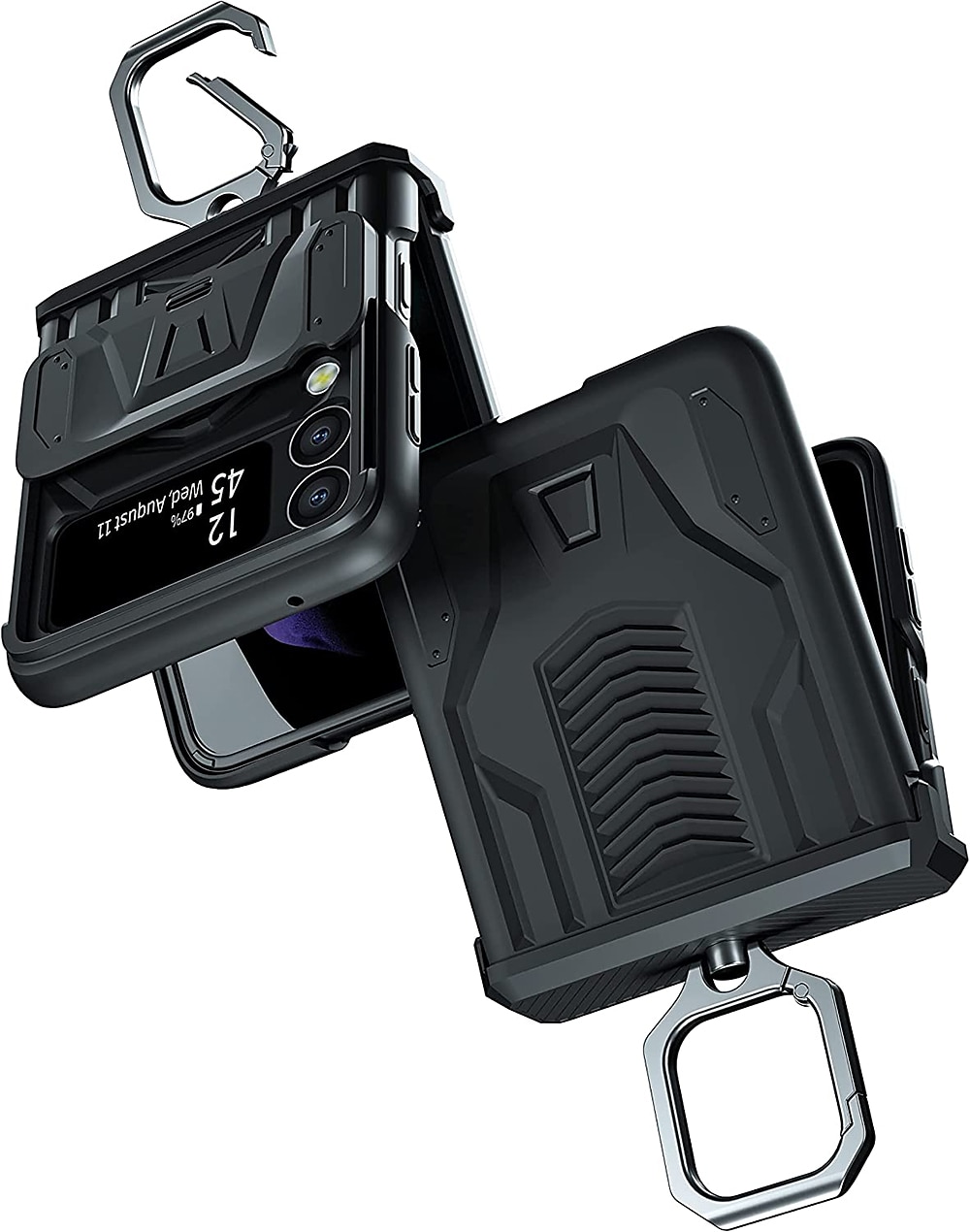 telefon Carcasă Pro Samsung Galaxy Z Flip 4 Z Flip 3 Pro náročný provoz Držák na prsteny Magnetické Chránič objektivu fotoaparátu Jednobarevné PC 2025 - $31.99 –P1