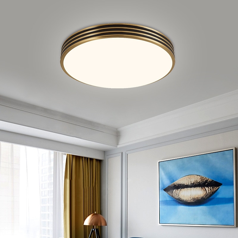 40 cm Circle Design Ceiling Lights Copper Brass Modern 220-240V 2026 - $172.99 –P6